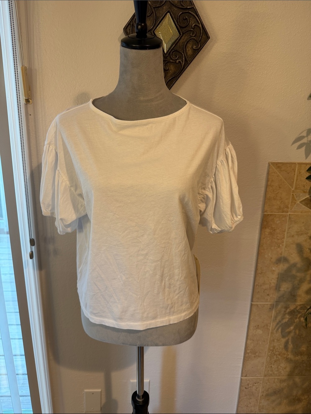 AMO White Short Sleeve BubbleTee